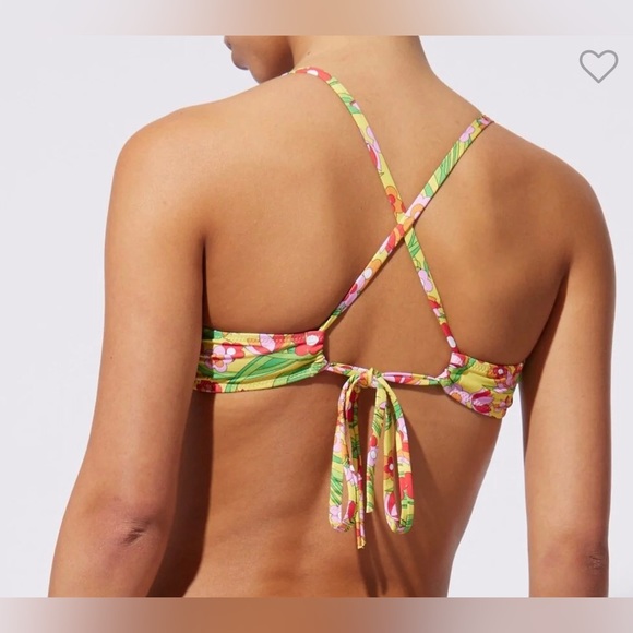 NWT Solid & Striped The Sienna Bikini Top in Bright Floral - Picture 2 of 5